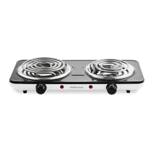 Hotplate Double Powder Coat Black & White Spiral Plate 2500W "PowerPlus"