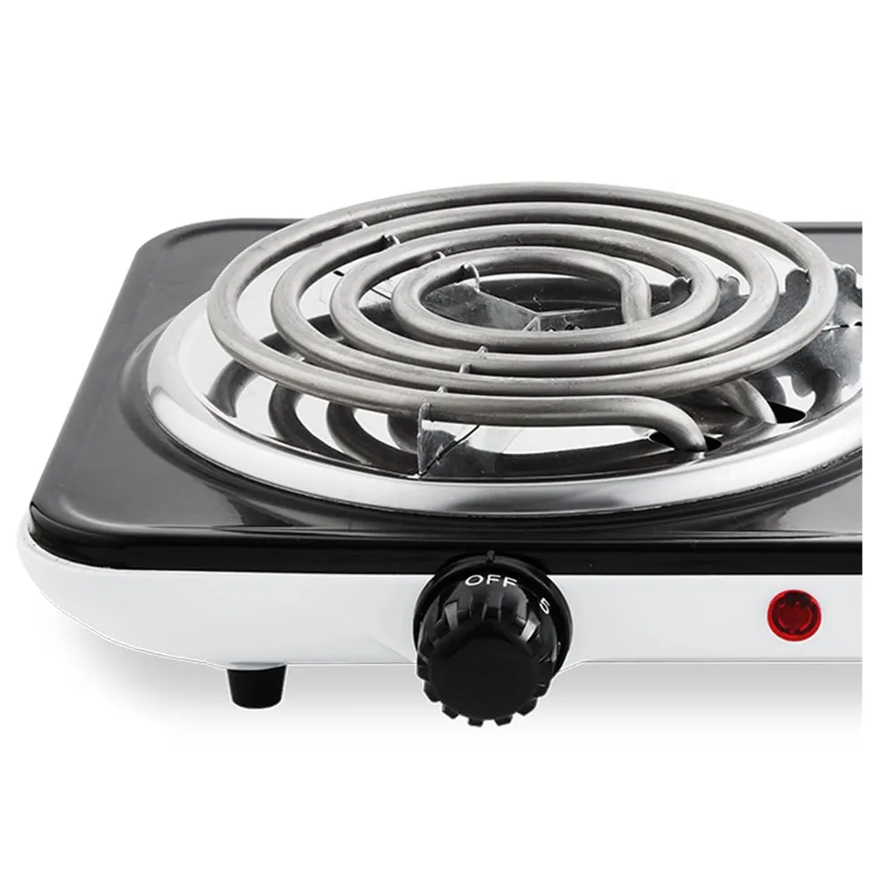 Hotplate Double Powder Coat Black & White Spiral Plate 2500W "PowerPlus"