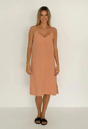 HUMIDITY HAZEL DRESS BURNT CLAY
