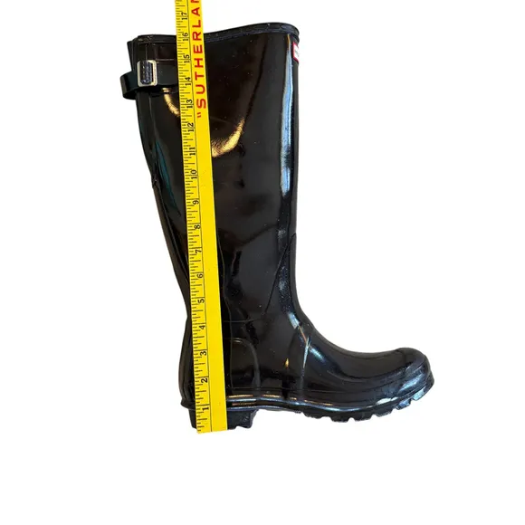 Hunter Adjustable Shaft Width Rain Boots Women’s Size 9 Black