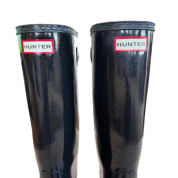 Hunter Adjustable Shaft Width Rain Boots Women’s Size 9 Black
