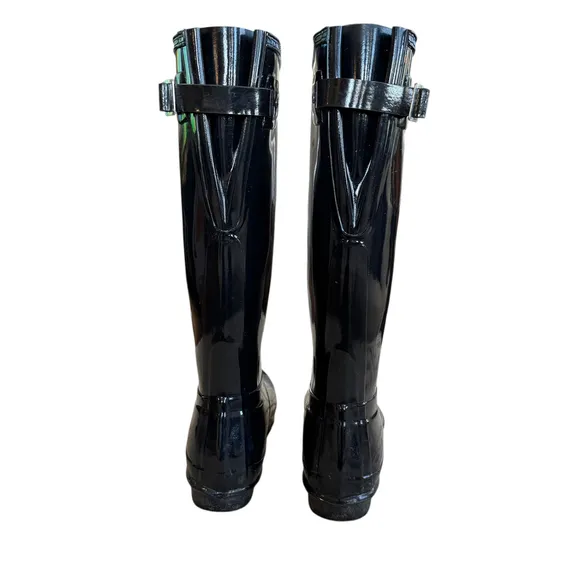 Hunter Adjustable Shaft Width Rain Boots Women’s Size 9 Black