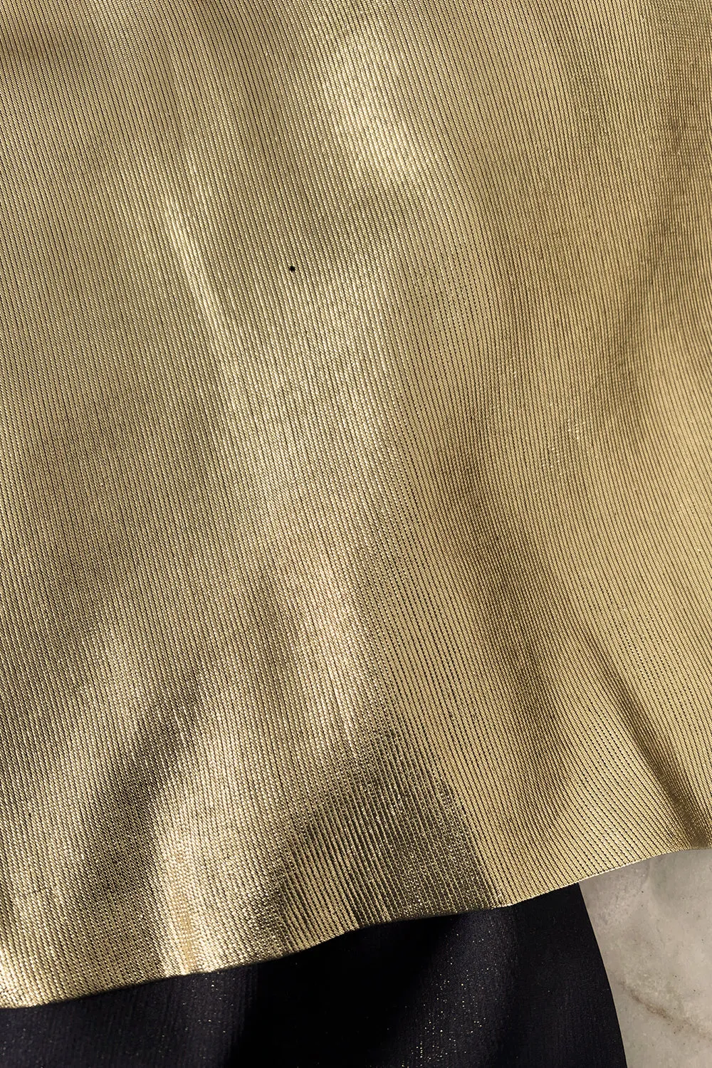Iconic Fall 1991 Yves Saint Laurent Runway Slinky Gold Lame Dress w Gold Button Details