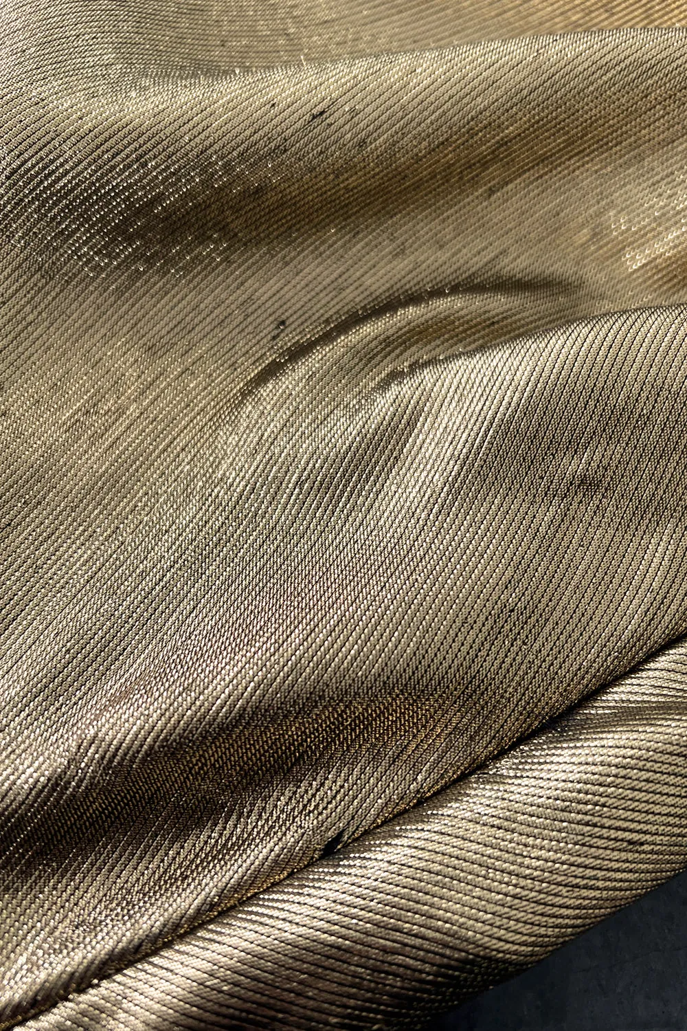Iconic Fall 1991 Yves Saint Laurent Runway Slinky Gold Lame Dress w Gold Button Details