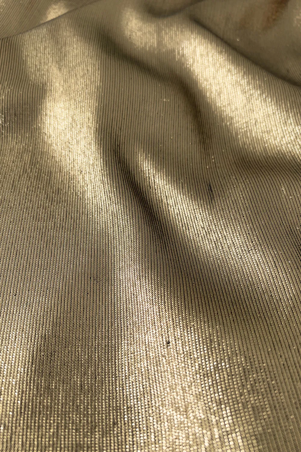 Iconic Fall 1991 Yves Saint Laurent Runway Slinky Gold Lame Dress w Gold Button Details