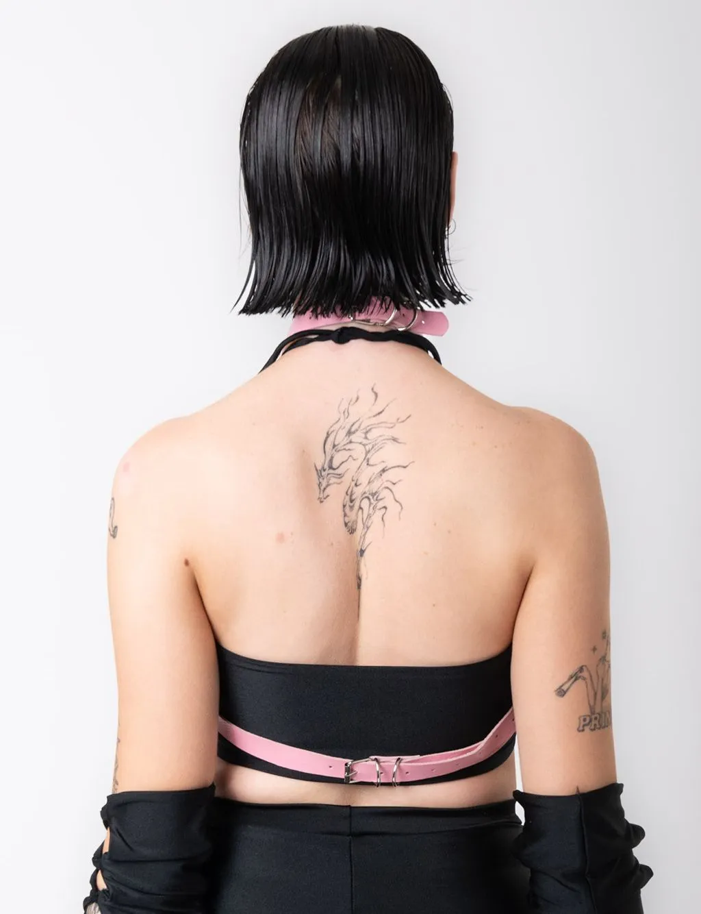 IN CHAINS HARNESS TOP - PINK
