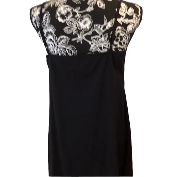 INC INTERNATIONAL CONCEPTS XL brown &amp; Ivory knit dress scoop neck long sleeve