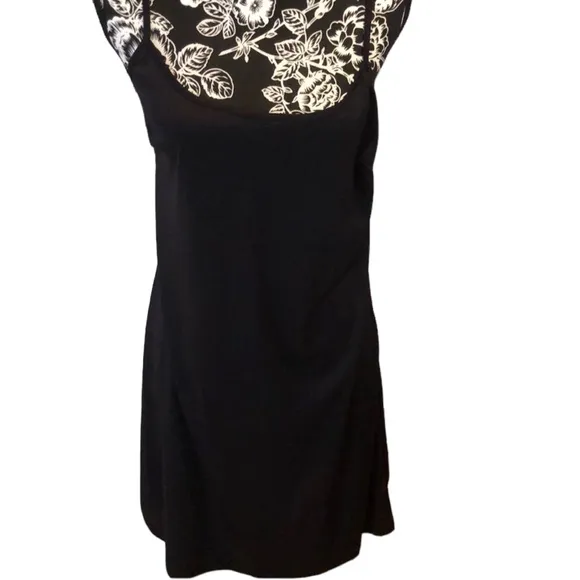 INC INTERNATIONAL CONCEPTS XL brown &amp; Ivory knit dress scoop neck long sleeve