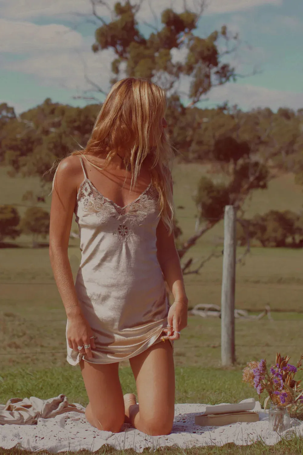 Indie Hendrix Mini Dress Champagne