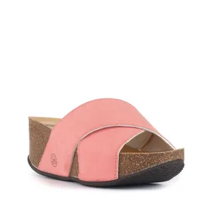 Inis - Vegan Wedge Crossover Slider - Salmon