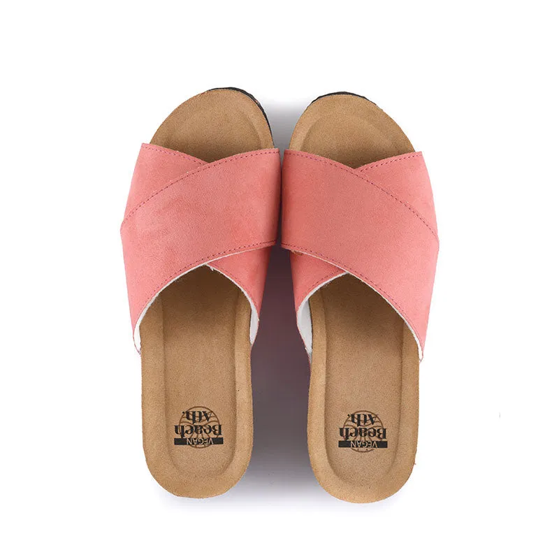 Inis - Vegan Wedge Crossover Slider - Salmon