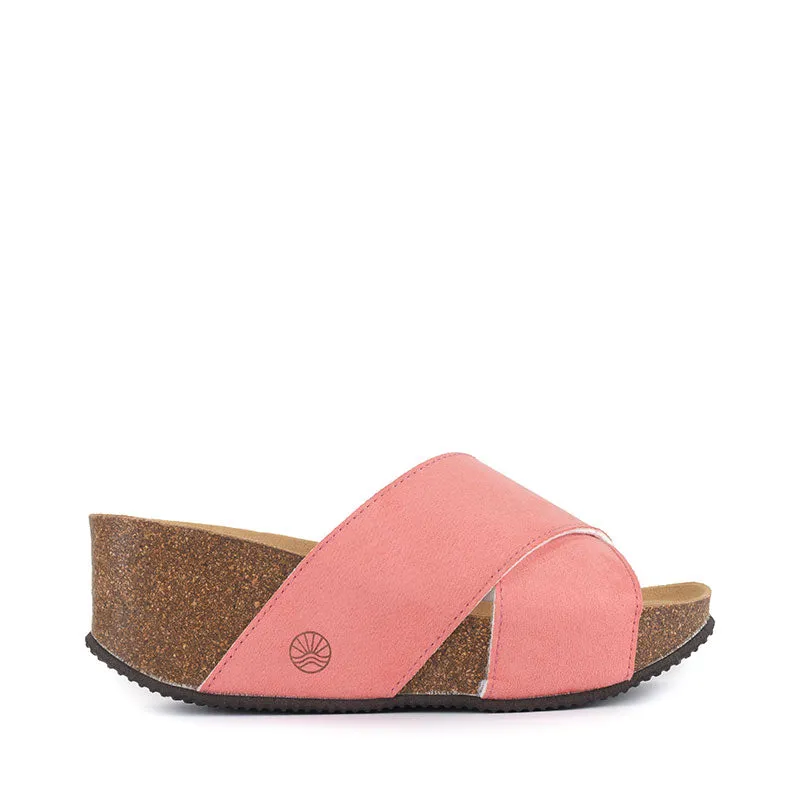 Inis - Vegan Wedge Crossover Slider - Salmon