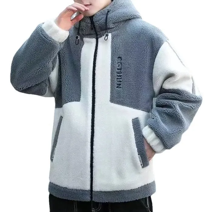 INSTOCK-Lambskin Jacket Men's Hooded Jacket