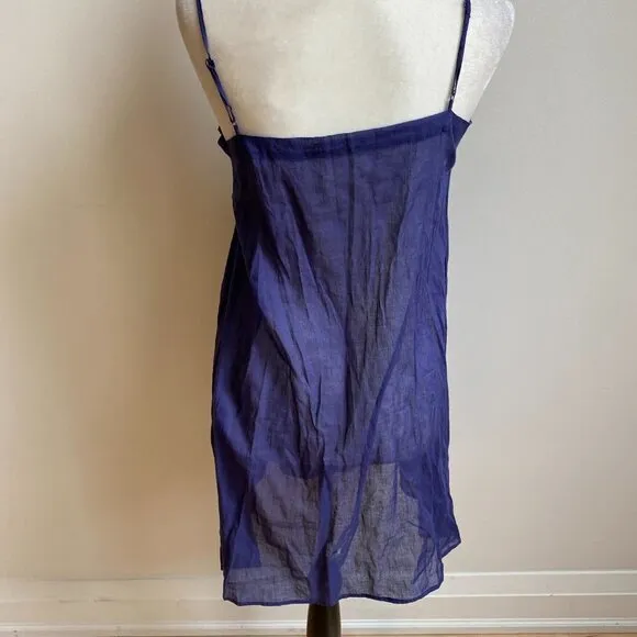 ISABEL Etoile Marant Slip Lining Blue Sz 34 Adjustable Straps Sheer
