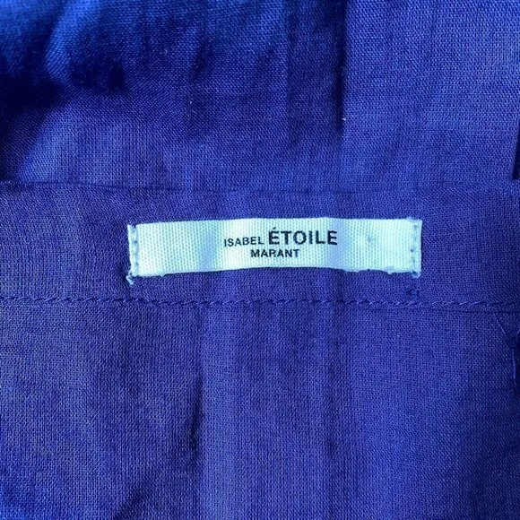 ISABEL Etoile Marant Slip Lining Blue Sz 34 Adjustable Straps Sheer