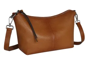 Iswee Soft Leather Handbags for Women Purses Brown Shoulder Bags Cross Body Bag Satchel Tote Travel Bag Hobo (Sorrel)