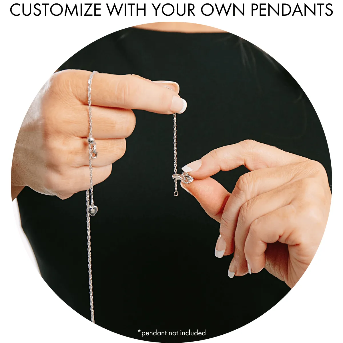 Italian Sterling Silver Milano Twist Adjustable Chain