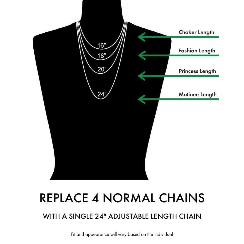 Italian Sterling Silver Milano Twist Adjustable Chain
