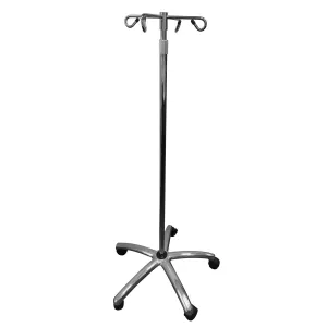 IV Pole Deluxe 5 Leg 2 or 4 Hook Options by Dynarex