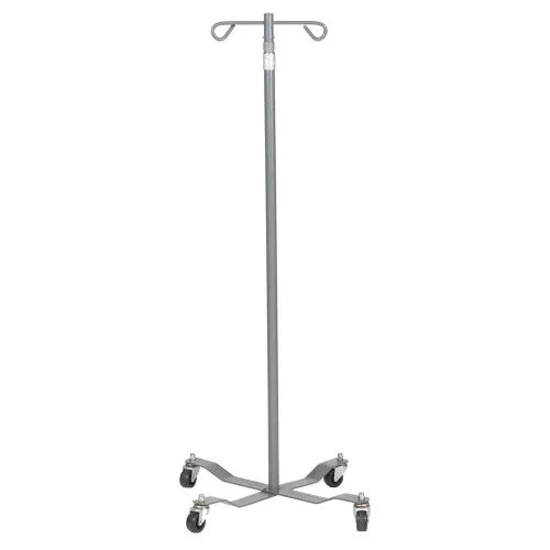 IV Poles 4 Leg Removable 2 & 4 Hook Options Chrome Plated Steel by Dynarex