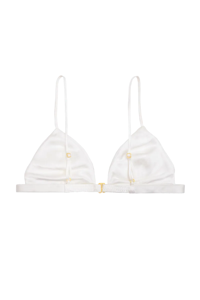 IVY BRA TOP AND ZOE PANTY: IVORY ORGANIC SILK SET