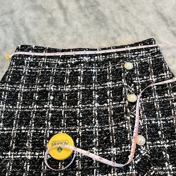 J. Ing Plaid Boucle Mini Skirt