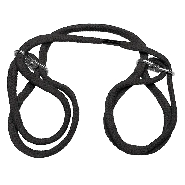 Japanese Style Bondage Cotton Wrist or Ankle Cotton Cuffs Black
