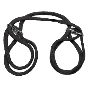 Japanese Style Bondage Cotton Wrist or Ankle Cotton Cuffs Black