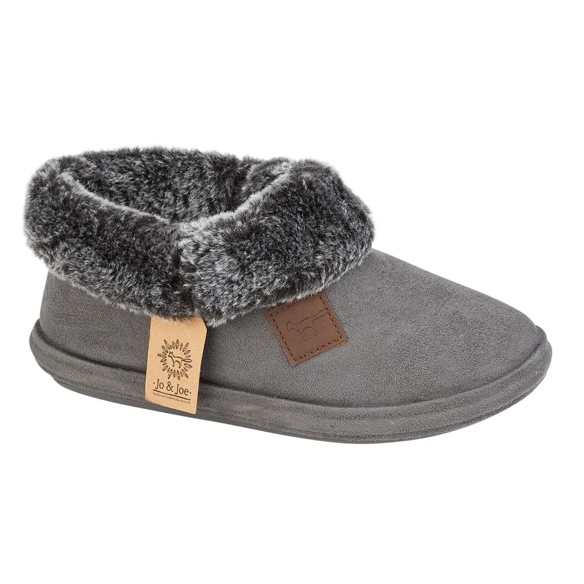 Jo & Joe Chiltern Charcoal Bootee Slipper