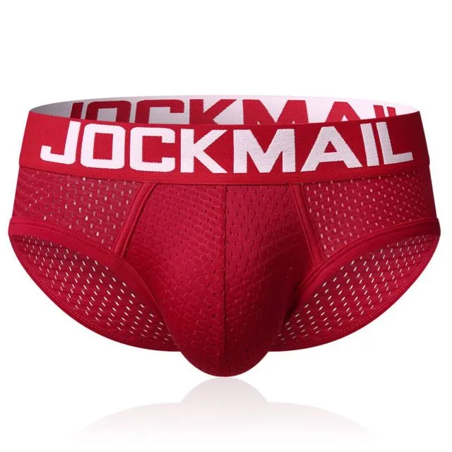 JOCKMAIL Men Underwear Mesh Qucik-Dry Sexy Men Briefs Breathable Mens Slip Cueca Male Panties Underpants Briefs Gay Underwear