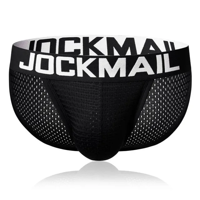 JOCKMAIL Men Underwear Mesh Qucik-Dry Sexy Men Briefs Breathable Mens Slip Cueca Male Panties Underpants Briefs Gay Underwear