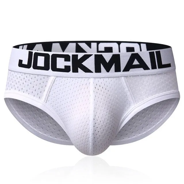 JOCKMAIL Men Underwear Mesh Qucik-Dry Sexy Men Briefs Breathable Mens Slip Cueca Male Panties Underpants Briefs Gay Underwear
