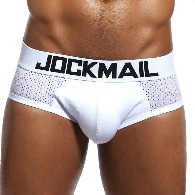 JOCKMAIL Men Underwear Mesh Qucik-Dry Sexy Men Briefs Breathable Mens Slip Cueca Male Panties Underpants Briefs Gay Underwear