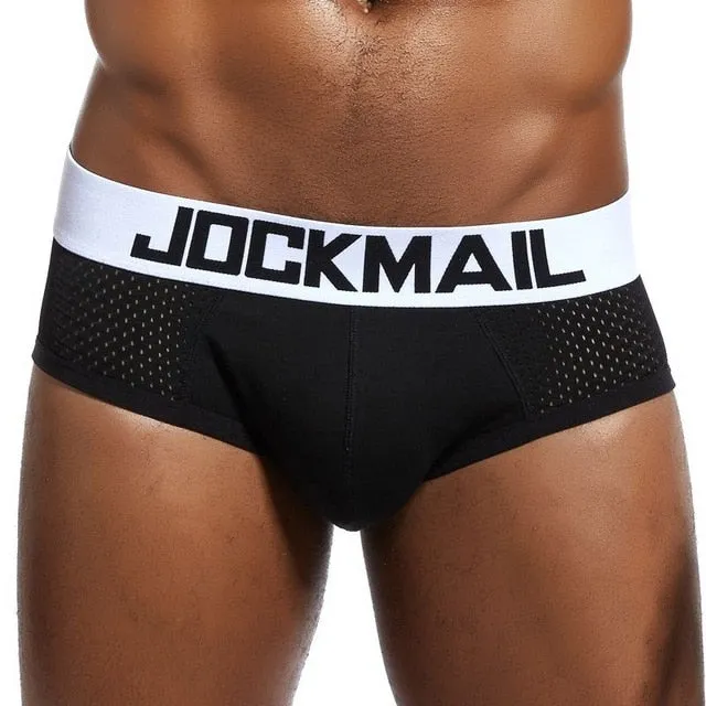 JOCKMAIL Men Underwear Mesh Qucik-Dry Sexy Men Briefs Breathable Mens Slip Cueca Male Panties Underpants Briefs Gay Underwear