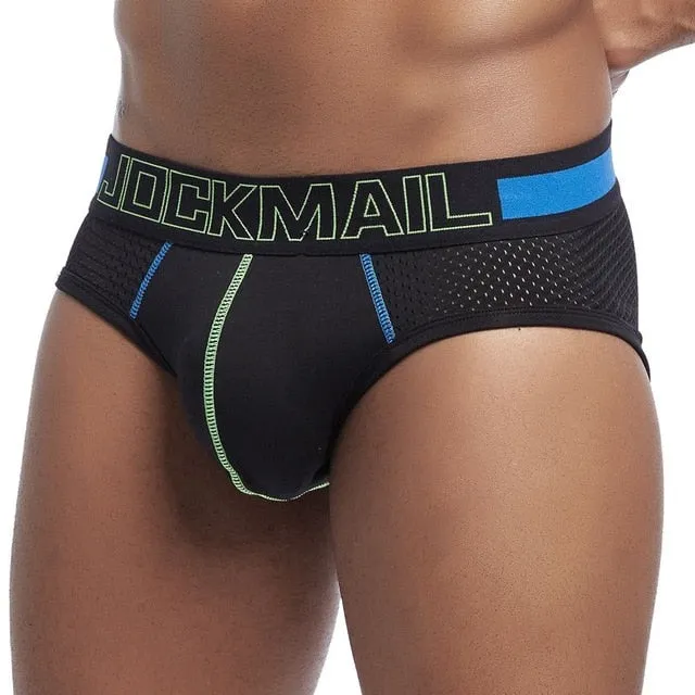 JOCKMAIL Men Underwear Mesh Qucik-Dry Sexy Men Briefs Breathable Mens Slip Cueca Male Panties Underpants Briefs Gay Underwear