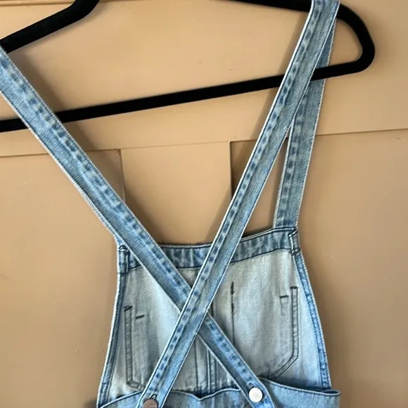 Joe’s Jeans New w Tag Wide Leg Denim Bib Overalls Captivate Wash XS