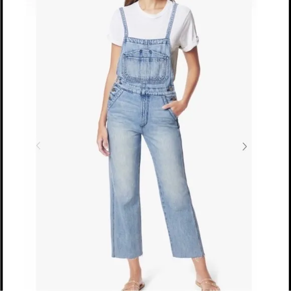 Joe’s Jeans New w Tag Wide Leg Denim Bib Overalls Captivate Wash XS