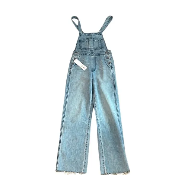 Joe’s Jeans New w Tag Wide Leg Denim Bib Overalls Captivate Wash XS
