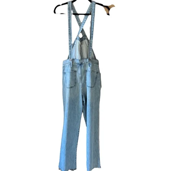Joe’s Jeans New w Tag Wide Leg Denim Bib Overalls Captivate Wash XS
