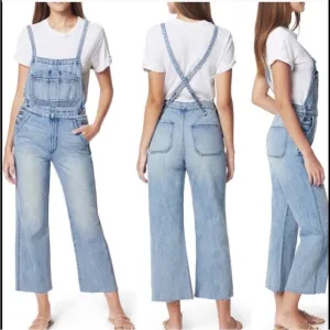 Joe’s Jeans New w Tag Wide Leg Denim Bib Overalls Captivate Wash XS