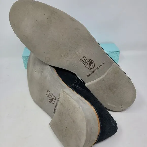 John Varvatos USA Oxford Shoes Mens Size 10.5M Black Suede Leather Quality 99%