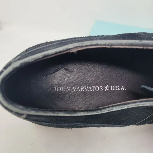 John Varvatos USA Oxford Shoes Mens Size 10.5M Black Suede Leather Quality 99%