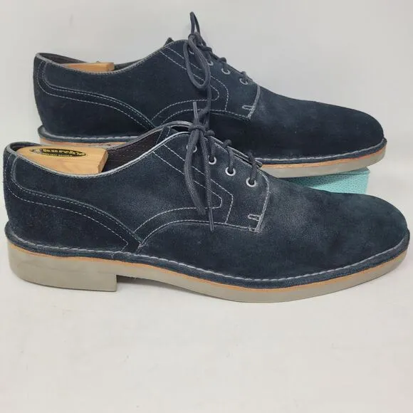 John Varvatos USA Oxford Shoes Mens Size 10.5M Black Suede Leather Quality 99%