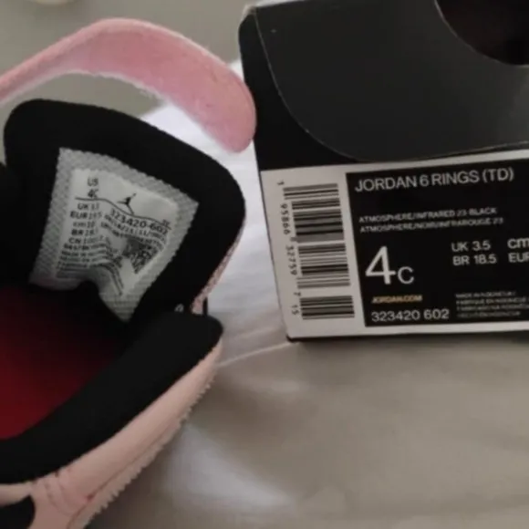 Jordan Baby Pink Sneakers 6 Rings