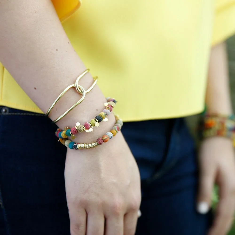 Kantha Paillete Bracelet