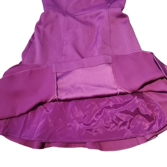 Karen Millen Purple Fuchsia Mini Ruffle Party Formal Dress (Size 2)