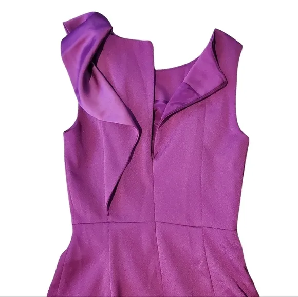 Karen Millen Purple Fuchsia Mini Ruffle Party Formal Dress (Size 2)