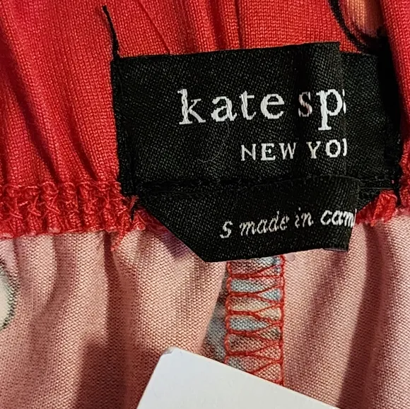 Kate Spade 2 piece Red Party Shoes Sleepwear Set