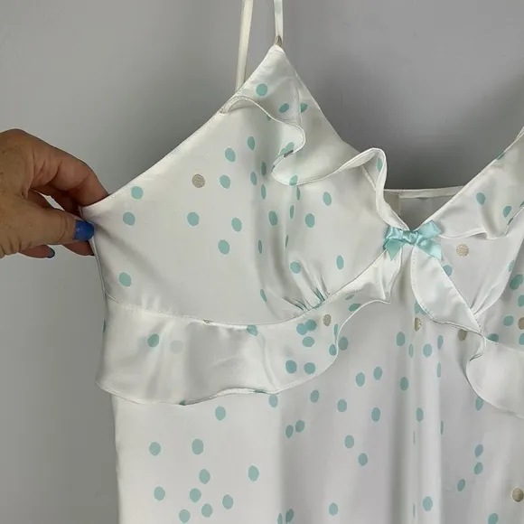 Kate Spade Dream a Little Dream Slip Dress Chemise Nightie Nightgown Polka Dot