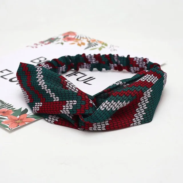 KE Fashion Hair Bohemian Cross Elastic Hair Band.